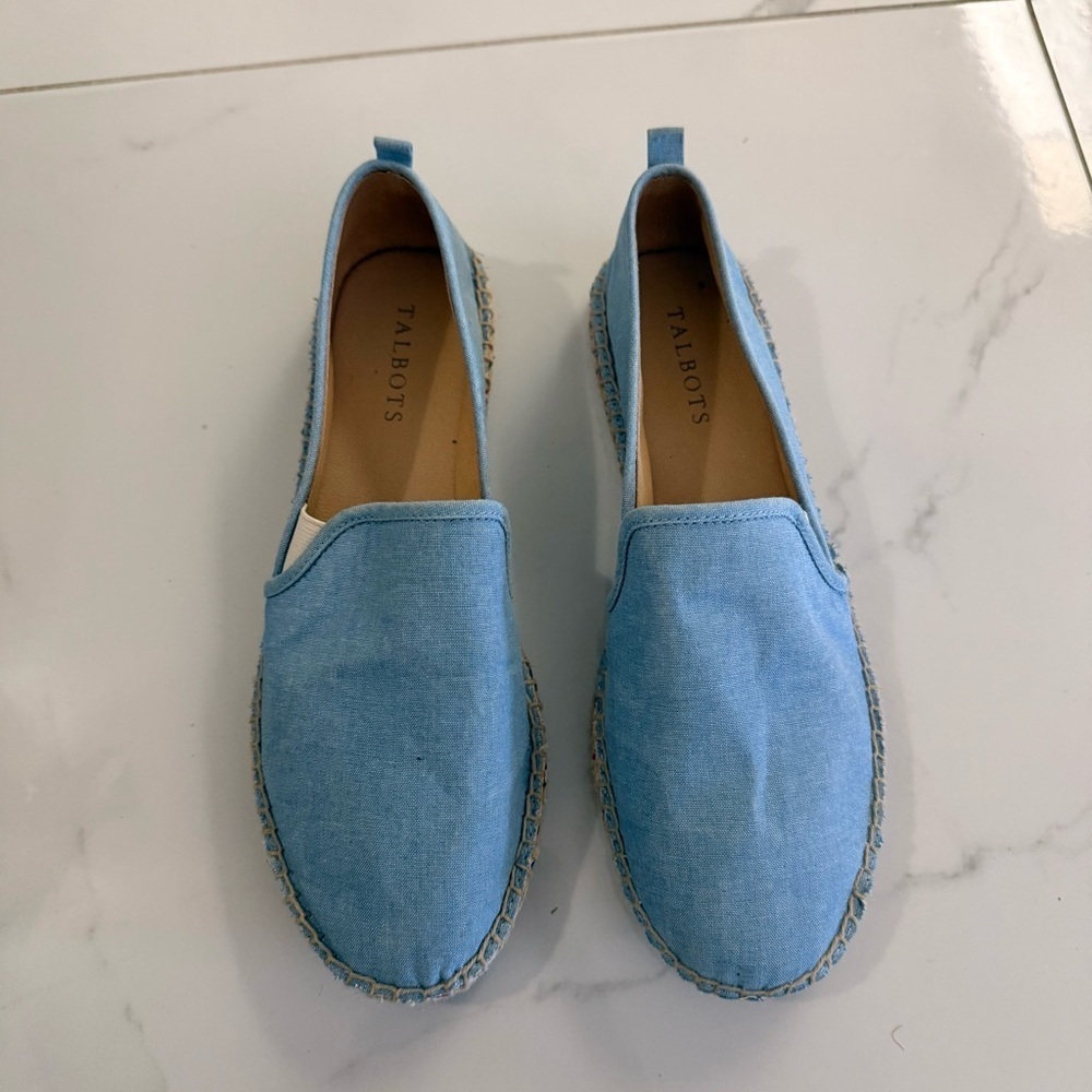 Talbots Light Blue Slip-On Espadrilles Size 8.5